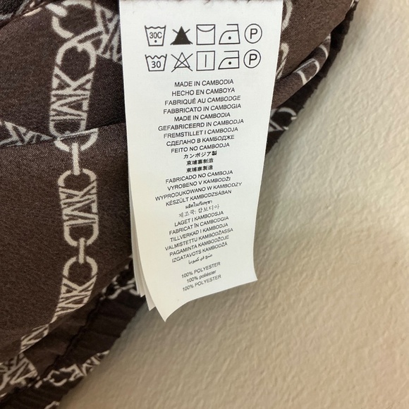 Michael Kors, Off the Shoulder Top, Brown/White, Size Medium - Picture 3 of 6